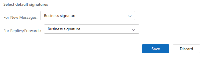 New Outlook for Windows: choosing the default signature