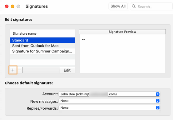 Outlook for Mac - how to create a new email signature?