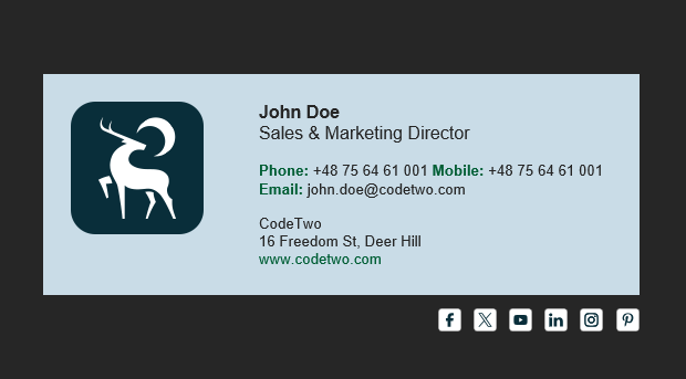 After Dark – the coolest email signature example
