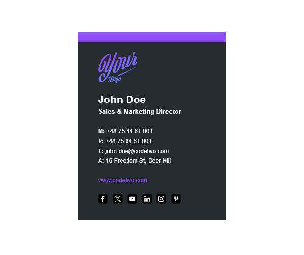 Bookmark - simple email signature design
