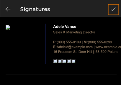 A slightly off version of an Outlook email signature