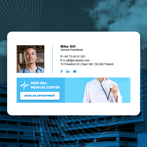 Email signature for a doctor