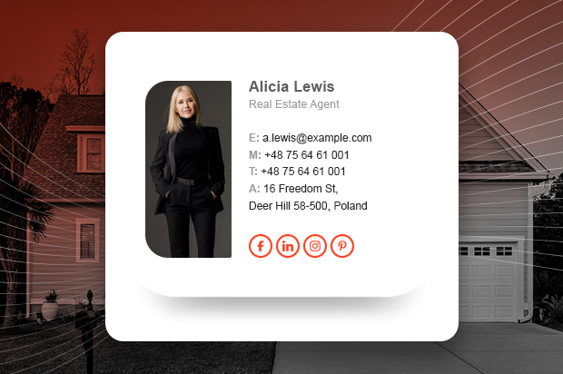 Email signature for a realtor