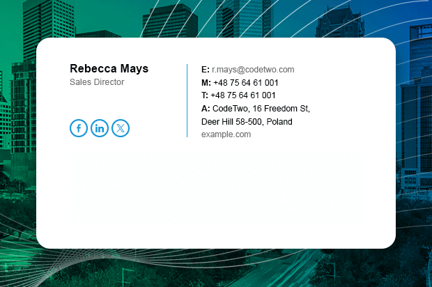 Email signature for a sales director