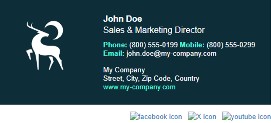 An email signature showing alt text instead of images.