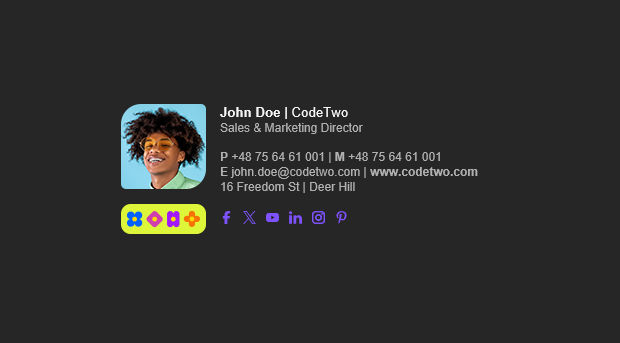 Spring email signature – minimalistic template