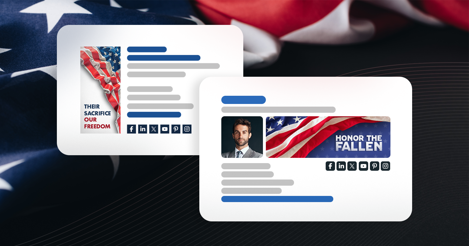 Free email signature templates for Memorial Day