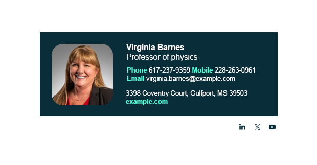 Minimalistic teacher email signature design