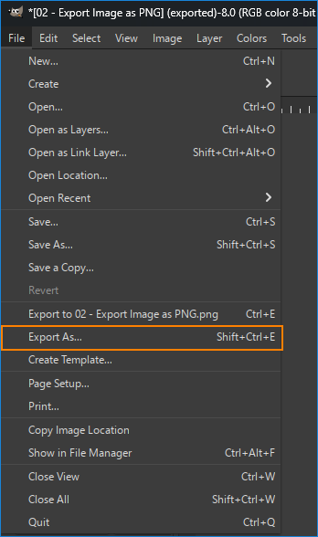 01 - Export image as