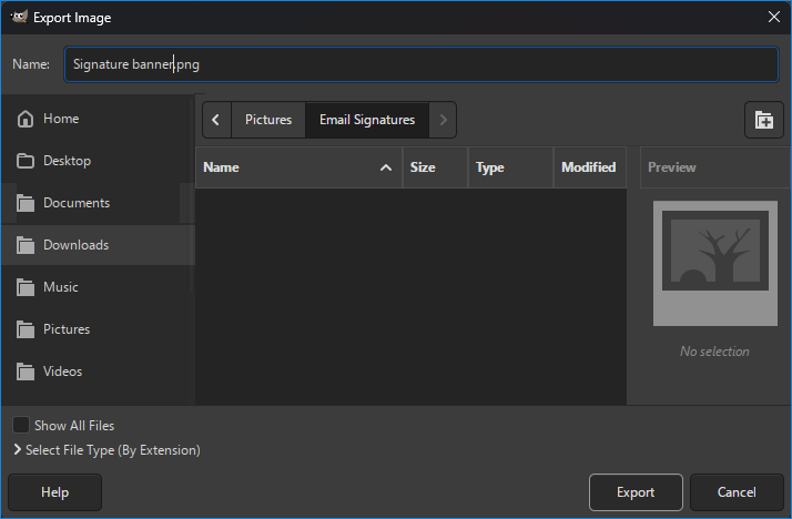 02 - Export Image window