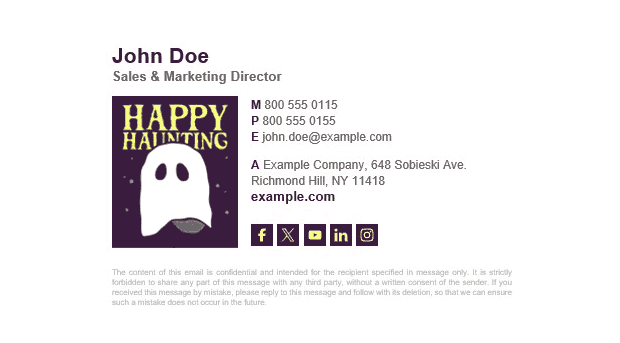 Halloween Spirit – animated email signature for Halloween